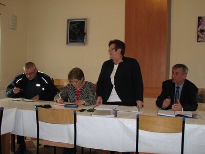 Zebranie wiejskie w Biestrzynniku